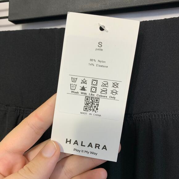 Halara Pull On Elastic Waist Joggers Pants NWT Womens Sz SP Black Casual Stretch - Picture 3 of 6